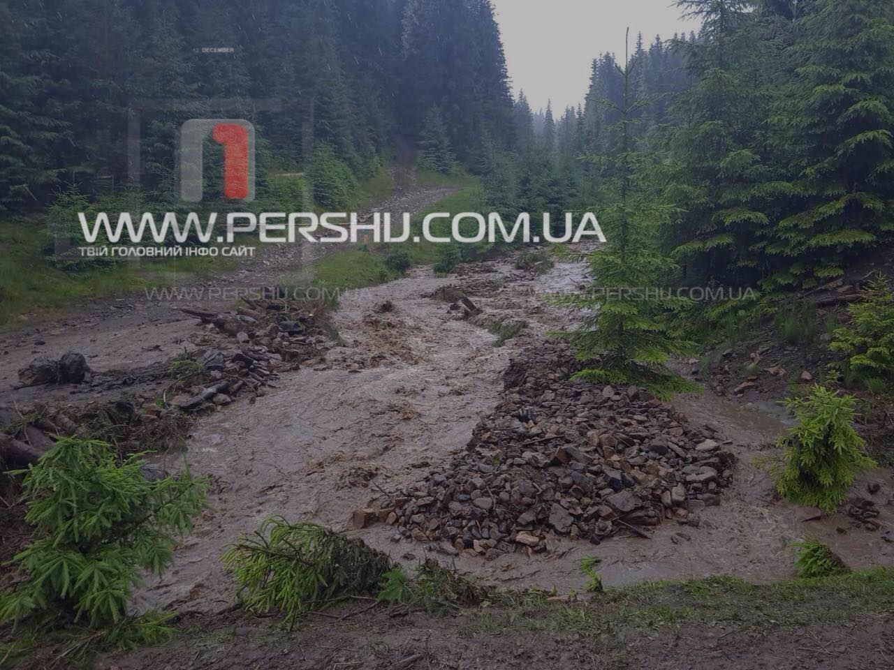 Міжгірщина потерпає від потужних злив: на Хустщині маленький потічок перетворився в руйнівну силу (ФОТО, ВІДЕО)