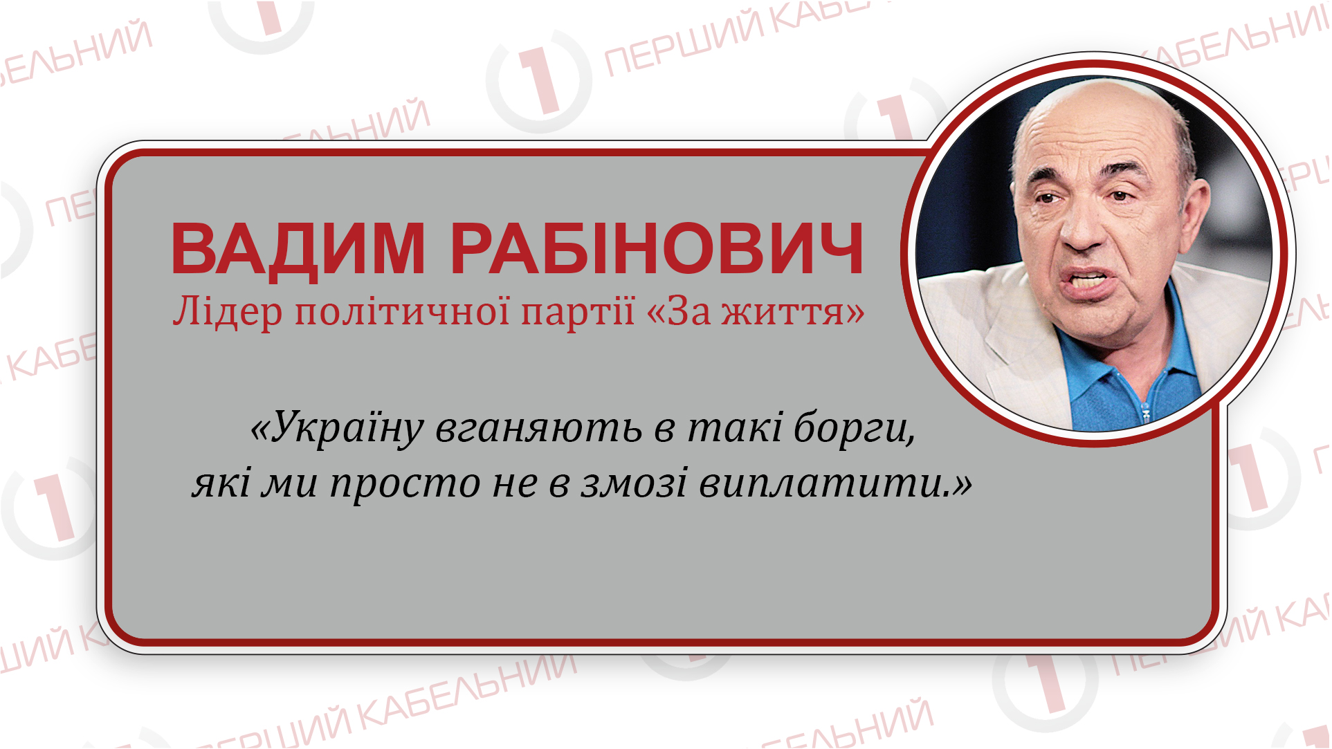 «Ми не дозволимо МВФ забрати у нас країну, вганяючи Україну в борги», - заявив В.Рабінович