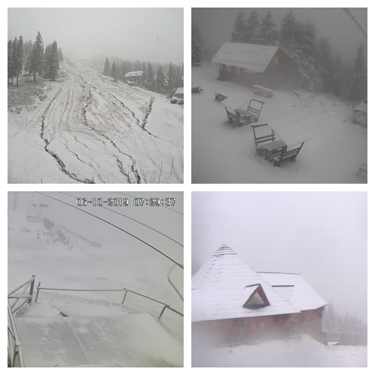 На Закарпатті випав сніг: вершини Карпат побіліли (Фото, Відео)