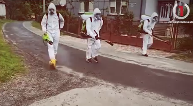 У селі Ворочово на Перечинщині проводять масштабну дезінфекцію (ФОТО, ВІДЕО)