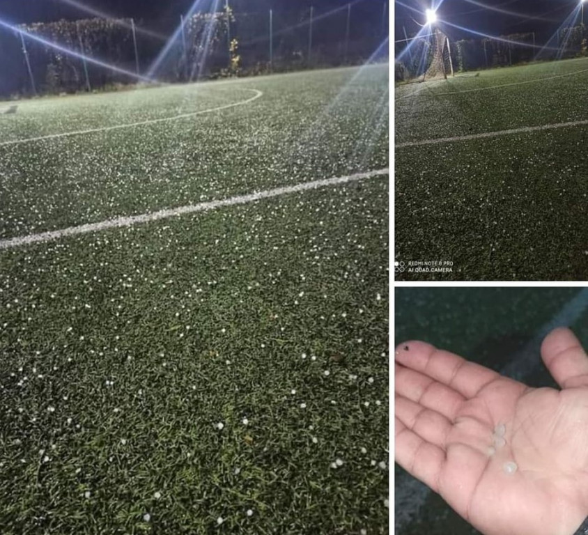 Негода на Мукачівщині: у Чинадієві випав град (ФОТО)